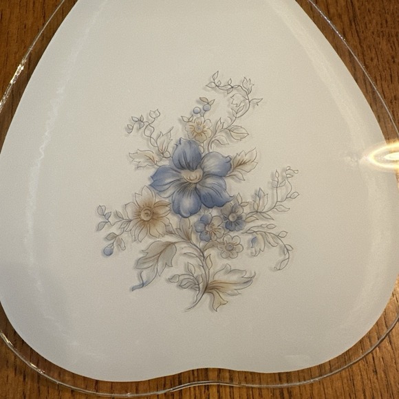 GLASS SHADE Panel ONLY  For Vintage Touch‎ Lamp, 3 Way Brass 6-Panel - Floral - Picture 4 of 10